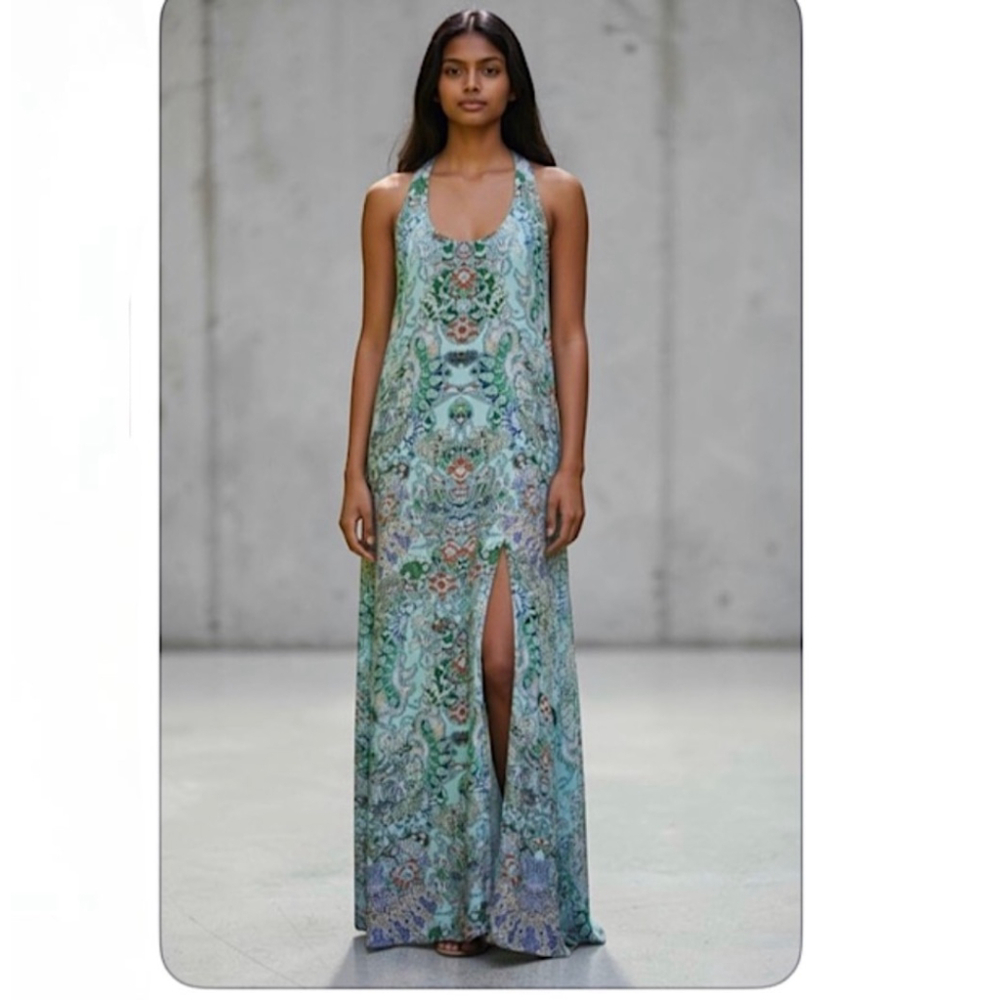 Lulus Mosiac Print Breezy Vacation Maxi Dress